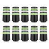 12pcs/Pack Custom Tip 0.355 Golf Ferrules Fit Taper Tip Iron Wedge for Taylormade Titleist Ping Cobra Mizuno etc Golf Brands (Green Ring) view 1