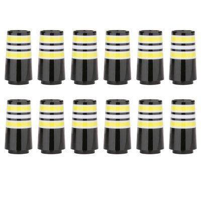 12pcs/Pack Custom Tip 0.355 Golf Ferrules Fit Taper Tip Iron Wedge for Taylormade Titleist Ping Cobra Mizuno etc Golf Brands (Yellow Ring)
