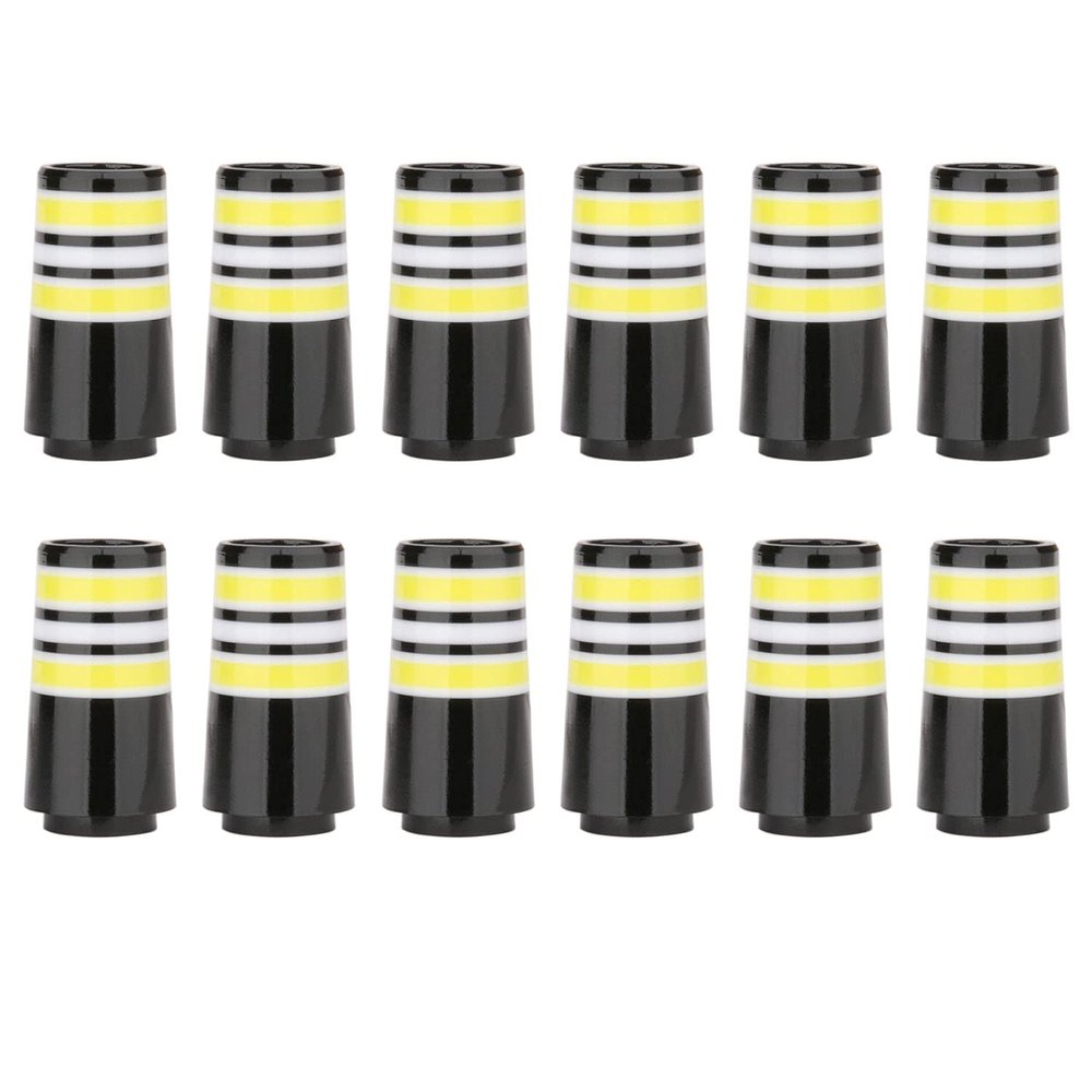12pcs/Pack Custom Tip 0.355 Golf Ferrules Fit Taper Tip Iron Wedge for Taylormade Titleist Ping Cobra Mizuno etc Golf Brands (Yellow Ring)