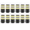 12pcs/Pack Custom Tip 0.355 Golf Ferrules Fit Taper Tip Iron Wedge for Taylormade Titleist Ping Cobra Mizuno etc Golf Brands (Yellow Ring)