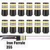 12pcs/Pack Custom Tip 0.355 Golf Ferrules Fit Taper Tip Iron Wedge for Taylormade Titleist Ping Cobra Mizuno etc Golf Brands (Yellow Ring) view 3