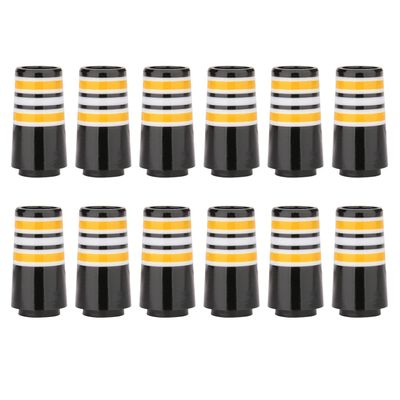 12pcs/Pack Custom Tip 0.355 Golf Ferrules Fit Taper Tip Iron Wedge for Taylormade Titleist Ping Cobra Mizuno etc Golf Brands (Orange Ring)