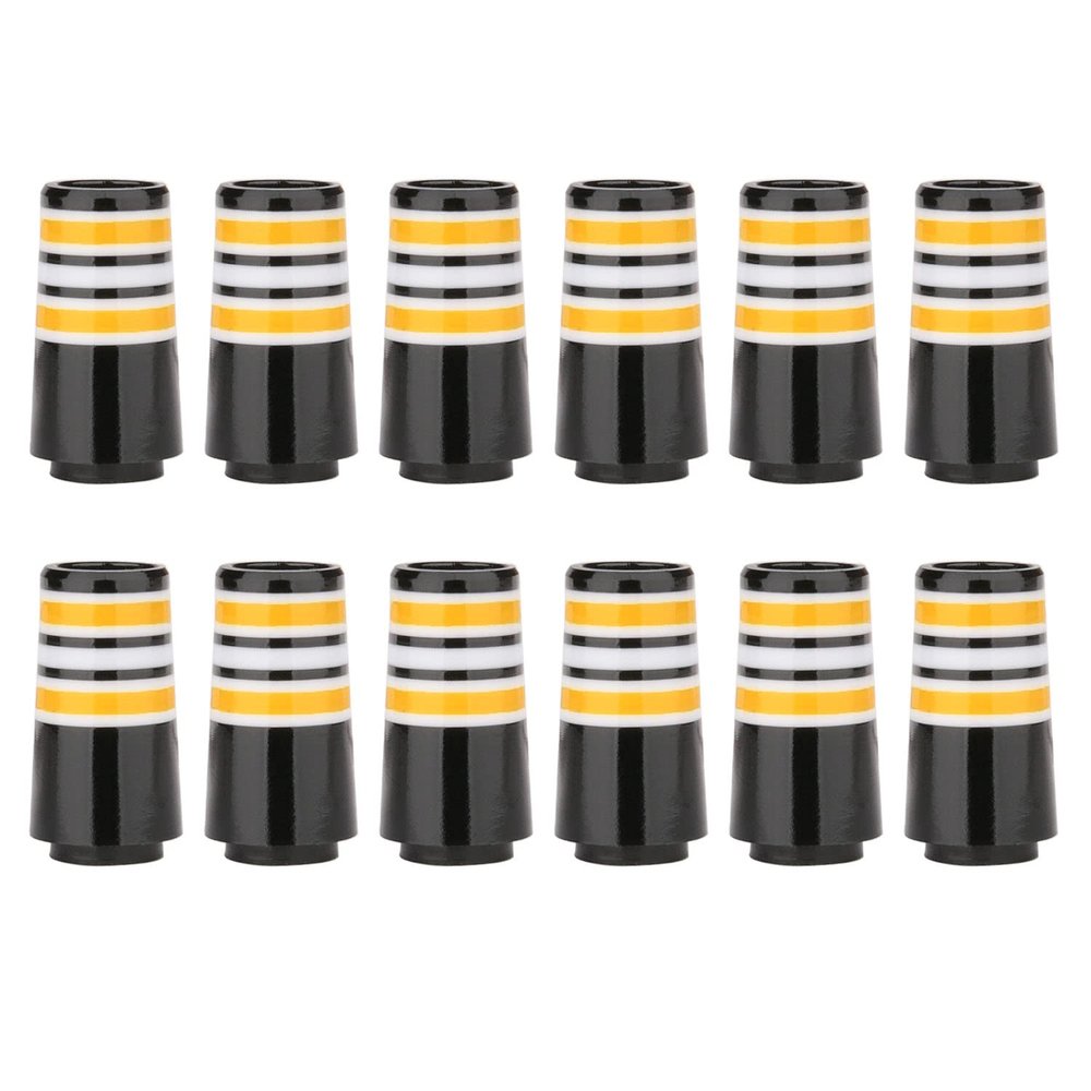 12pcs/Pack Custom Tip 0.355 Golf Ferrules Fit Taper Tip Iron Wedge for Taylormade Titleist Ping Cobra Mizuno etc Golf Brands (Orange Ring)