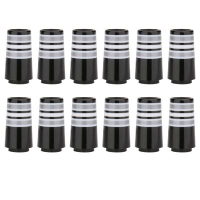 12pcs/Pack Custom Tip 0.355 Golf Ferrules Fit Taper Tip Iron Wedge for Taylormade Titleist Ping Cobra Mizuno etc Golf Brands (Gray Ring)