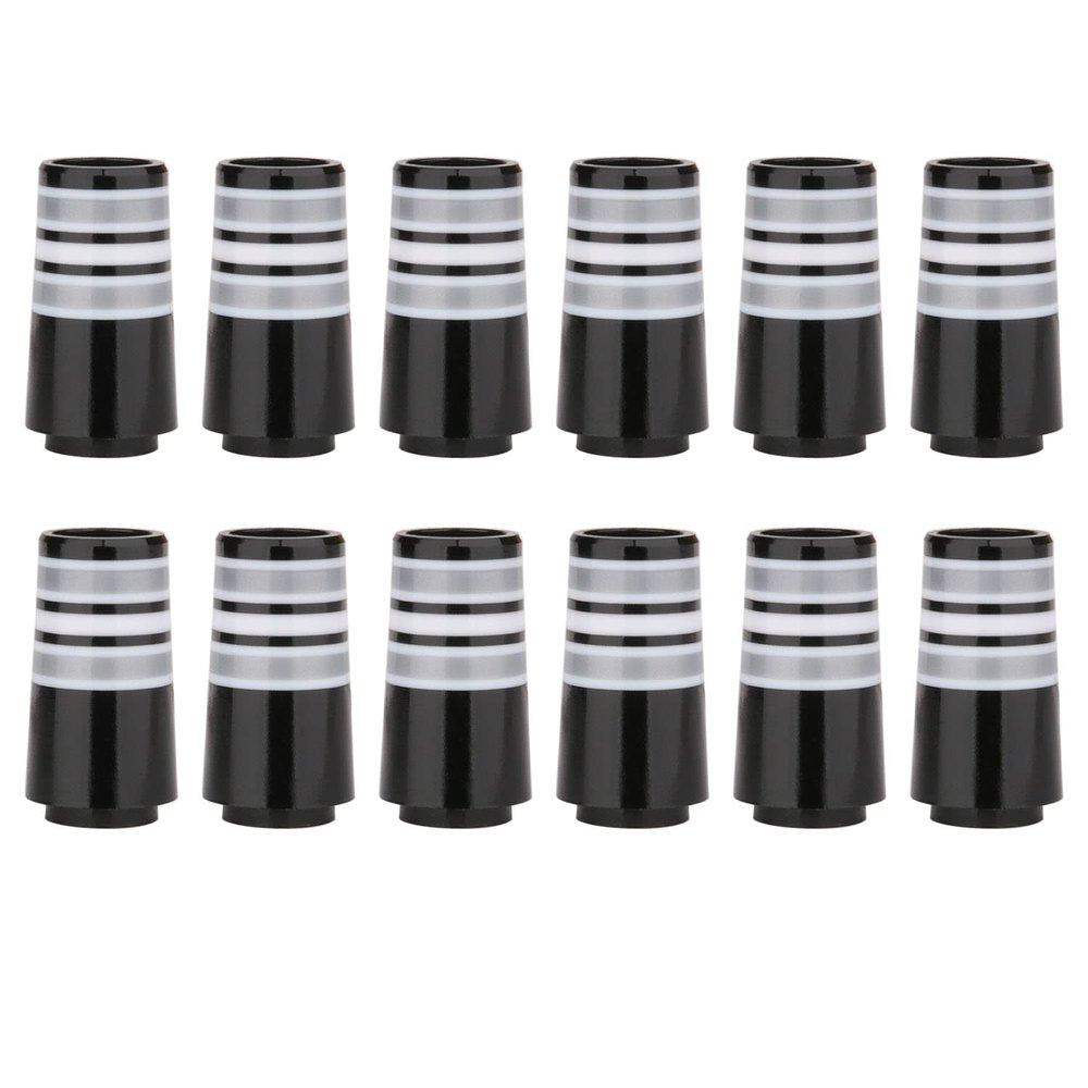 12pcs/Pack Custom Tip 0.355 Golf Ferrules Fit Taper Tip Iron Wedge for Taylormade Titleist Ping Cobra Mizuno etc Golf Brands (Gray Ring)