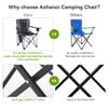 Aohanoi Oversized XL Camping Chairs for Adults, Padded Folding Camp Chair with High Back, Cup Holder & Side Pocket for Outside, Lawn, Beach, Fishing, Sports, Folding Heavy Duty Chairs, Black view 4