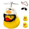 ACEDOAMARE Duck Bike Bell, Cute Rubber Yellow Duck Bicycle Accessories with LED Light Propeller Helmet Squeeze Horns for Adults Kids Children Cycling Motorcycle Handlebar Bicycle (Cattle) view 1