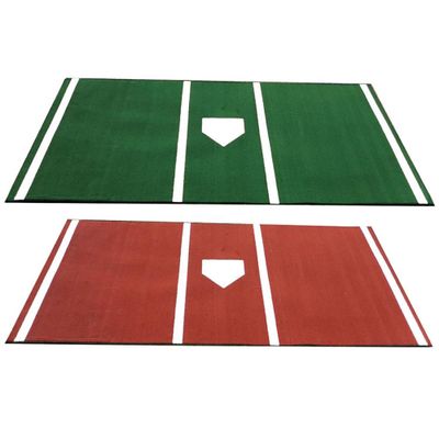 Cimarron Sports Outdoor Practice Deluxe 7x12 Home Plate Mat W Throw Down Home Plate - Clay