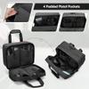 GOBUROS Tactical Gun Range Bag for 4 Handguns and Ammo, Pistol Duffle Bag with TSA Lock and 14x Magazine Slots for Hunting Shooting Range Sport view 3