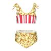 Aflyko Girls' Swimwear American Popcorn 2-Piece Bikini Set Summer Swimsuit Holiday Bathing Suit Pool Party Beachwear Water Sport Tankini Set 5-6T view 1