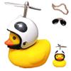ACEDOAMARE Duck Bike Bell, Cute Rubber Yellow Duck Bicycle Accessories with LED Light Propeller Helmet Squeeze Horns for Adults Kids Children Cycling Motorcycle Handlebar Bicycle (Panda) view 1
