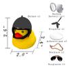 ACEDOAMARE Duck Bike Bell, Cute Rubber Yellow Duck Bicycle Accessories with LED Light Propeller Helmet Squeeze Horns for Adults Kids Children Cycling Motorcycle Handlebar Bicycle (Panda) view 2