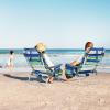 Tangkula Set of 4 Backpack Beach Chair, 5-Position Lay Flat Beach Chairs with Cooler Bag, 2 Cup Holders, Towel Bar, Lightweight Folding Beach Chair with Backpack Straps view 2