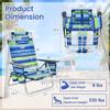 Tangkula Set of 4 Backpack Beach Chair, 5-Position Lay Flat Beach Chairs with Cooler Bag, 2 Cup Holders, Towel Bar, Lightweight Folding Beach Chair with Backpack Straps view 3