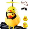 ACEDOAMARE Duck Bike Bell, Cute Rubber Yellow Duck Bicycle Accessories with LED Light Propeller Helmet Squeeze Horns for Cycling Motorcycle Handlebar Bicycle (Chicken) view 1
