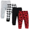 Hudson Baby Unisex Baby Cotton Pants and Leggings, Red Moose Bear, 6-9 Months