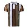 Mens Zipper Polo Shirts Short Sleeve Casual Slim Fit Athletic Tennis Golf Polos T-Shirt Tops Blouses and Shirts view 3