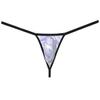 Men's Printed Bikini Thong Underwear Triangle Back G-string Bulge Pouch Bottoms Jocksrtap Tangas 3-Pack(Purple Wave) L view 2