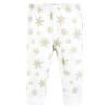 Hudson Baby Unisex Baby Cotton Pants and Leggings, Gold Snowflake, 12-18 Months view 3