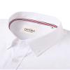 Alimens & Gentle Boys Long Sleeve Solid Button Down Oxford Shirt Collared Cotton Top with Chest Pocket White view 2