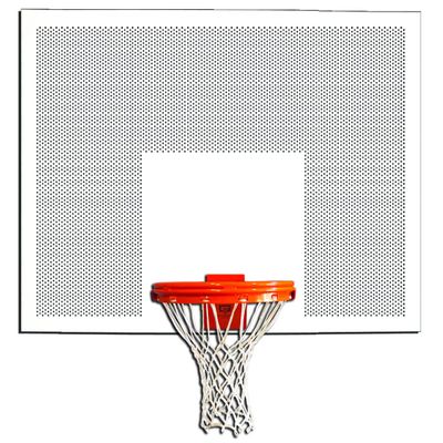 Wind Resistant Unmarked Steel Basketball Backboard 42 x 60 Rectangular Perforated Steel Backboard with White Powdercoat Finish
