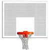 Wind Resistant Unmarked Steel Basketball Backboard 42 x 60 Rectangular Perforated Steel Backboard with White Powdercoat Finish