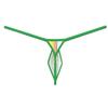 Men's Printed Mini Bikini Thong Underwear Triangle Back G-string Drop Shape Pouch T-back Bottoms 3-Pack(Orange Stripe,Orange Wave,Plaid) XL view 3