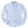 Alimens & Gentle Boys Long Sleeve Solid Button Down Oxford Shirt Collared Cotton Top with Chest Pocket Light Blue