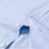 Alimens & Gentle Boys Long Sleeve Solid Button Down Oxford Shirt Collared Cotton Top with Chest Pocket Light Blue view 4