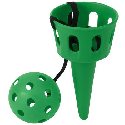 oceanside Throwing and Catching Ball Game, Set Children Coordination Training Equipment Sports, Hand Eye Coordination Ball Catching Cup, 5 Colors(Green)