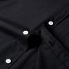 Alimens & Gentle Boys Long Sleeve Solid Button Down Oxford Shirt Collared Cotton Top with Chest Pocket Black view 3