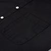 Alimens & Gentle Boys Long Sleeve Solid Button Down Oxford Shirt Collared Cotton Top with Chest Pocket Black view 4