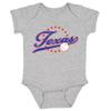 Texas Vintage Kid's Baby Bodysuit for Baseball Fans (Sport Grey, 6M) view 1