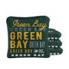 Skip's Garage ACA Synergy Pro Dual Sided Cornhole Bags | Green Bay Green Design | Set of (4) All-Weather Resin Filled Stick & Slide Corn Hole Bags view 1