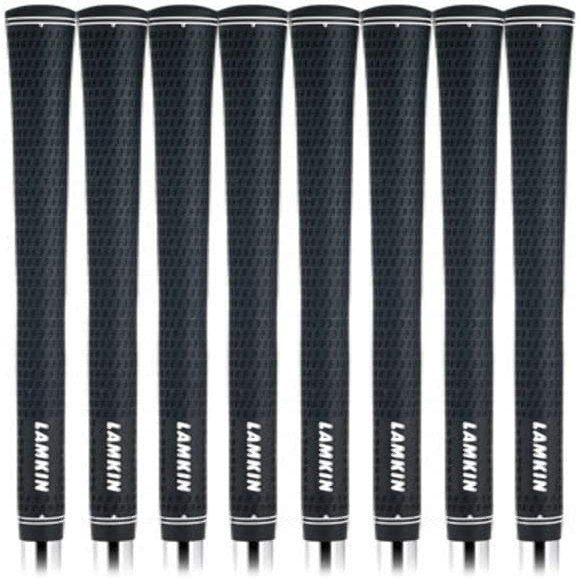 Lamkin Crossline Black Golf Grip Bundle (8 Piece), Undersize