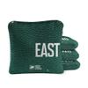 Skip's Garage ACA Synergy Pro Dual Sided Cornhole Bags | East Lansing Green Design | Set of (4) All-Weather Resin Filled Stick & Slide Corn Hole Bags view 1