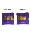 Skip's Garage ACA Synergy Pro Dual Sided Cornhole Bags | Baton Rouge Purple Design | Set of (4) All-Weather Resin Filled Stick & Slide Corn Hole Bags view 2