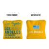 Skip's Garage ACA Synergy Pro Dual Sided Cornhole Bags | Los Angeles Gold Design | Set of (4) All-Weather Resin Filled Stick & Slide Corn Hole Bags view 2