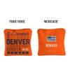 ACA Synergy Pro Dual Sided Cornhole Bags | Denver Orange Design | Set of (4) All-Weather Resin Filled Stick & Slide Corn Hole Bags view 2