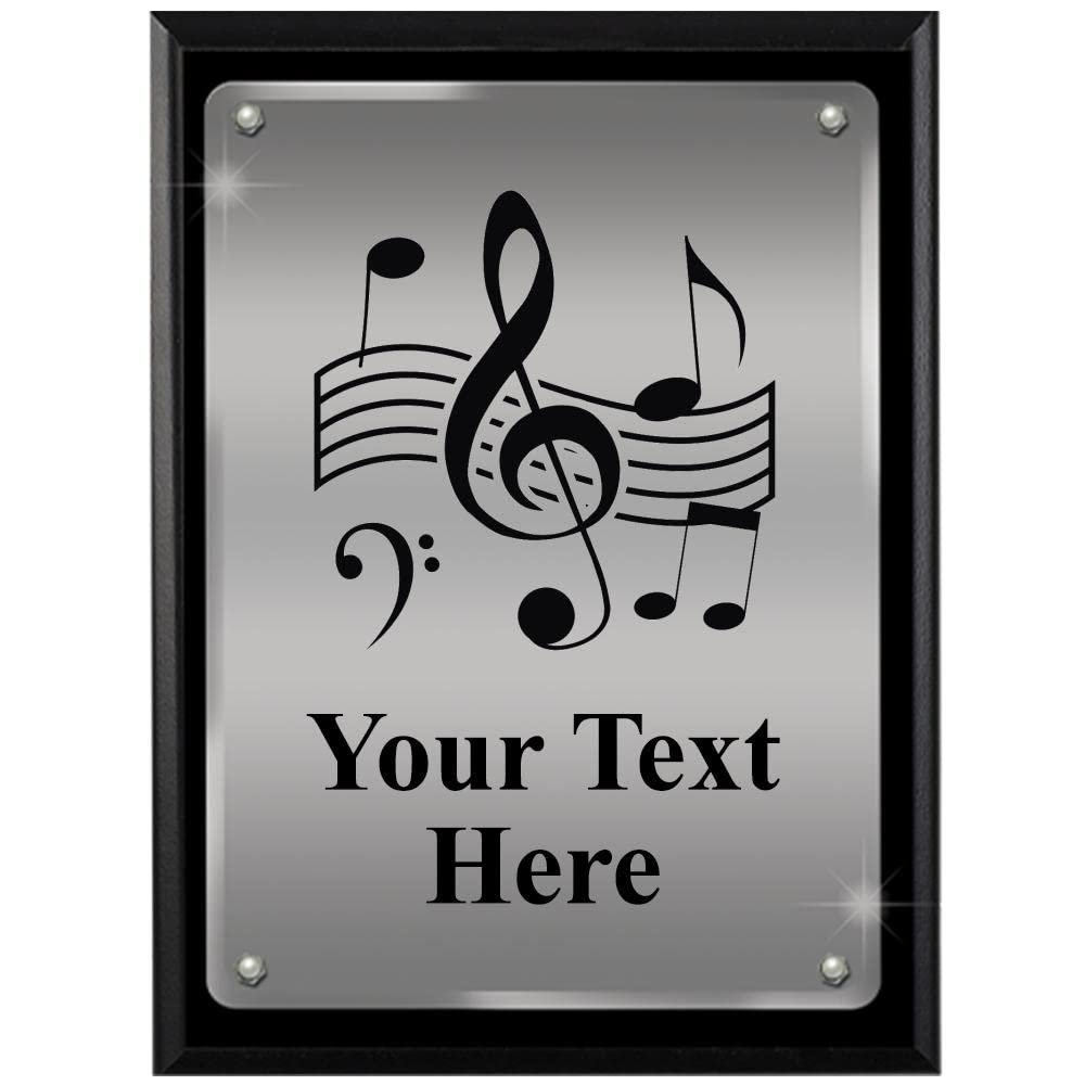 Crown Awards 9 x 12 Engraved Custom Plaque, Personalized Music Floating Acrylic Plaque