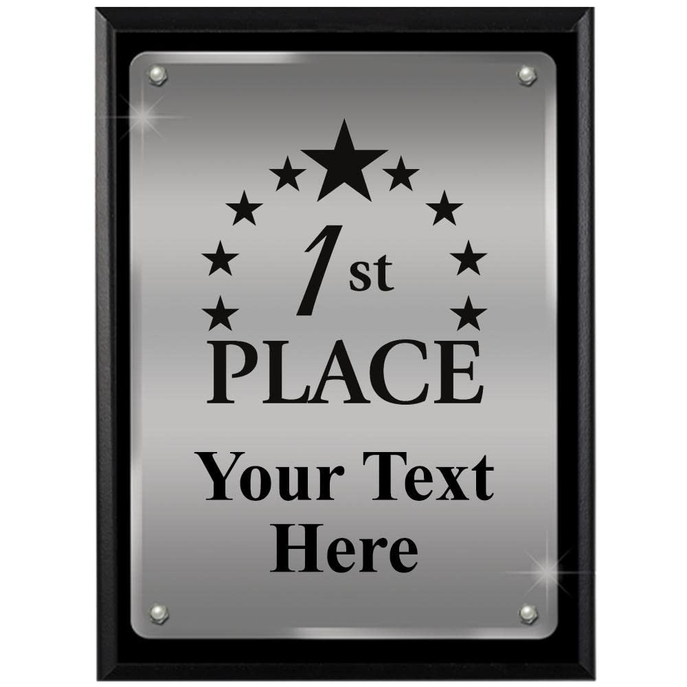Crown Awards 1St Place Personalized Floating Acrylic Plaque, 9 x 12 Engraved Custom Plaque Prime