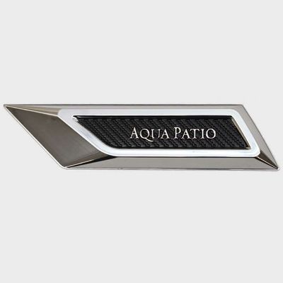 Godfrey Pontoons Vent Helm Door Raised Decal 472669 | Silver (Port)
