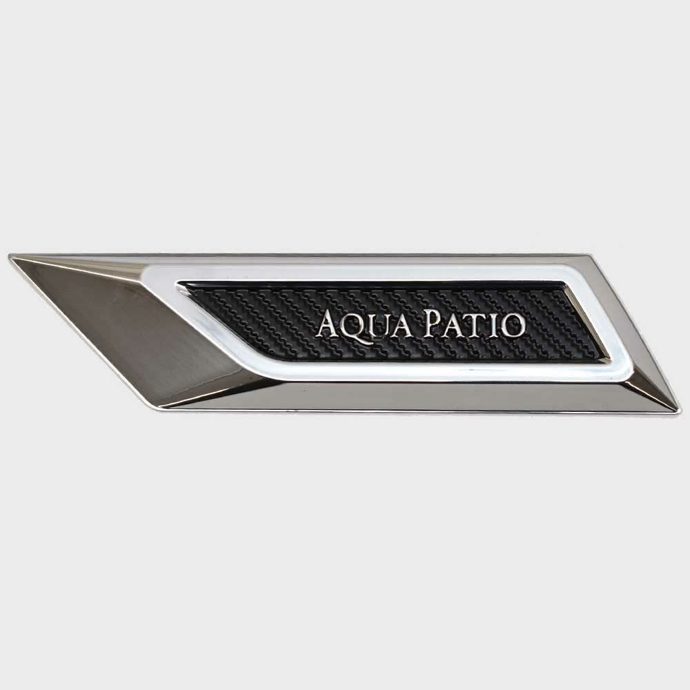 Godfrey Pontoons Vent Helm Door Raised Decal 472669 | Silver (Port)