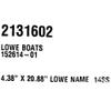 Lowe Boat Emblem Decal 2131602 | 2014 SS Silver 20 1/4 x 1 3/4 Inch view 4