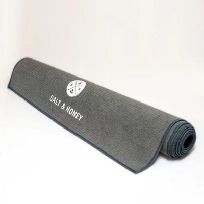 Non-Slip Yoga Pilates Mat Towel | Gray 72" x 25"