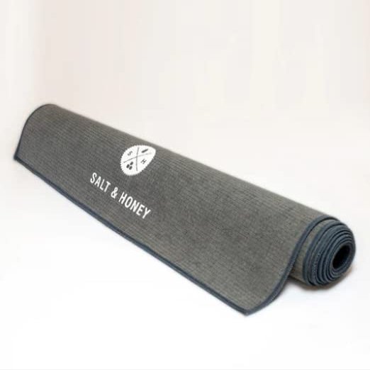 Non-Slip Yoga Pilates Mat Towel | Gray 72" x 25"