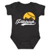 Xtreme Apparrel Pittsburgh Skyline Kid's Bodysuit for Baseball Fans (Black, 6M) view 1