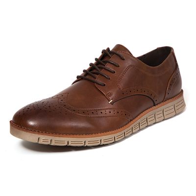 Deer Stags Men's Corvallis Dress Comfort Oxford Brown/Dark Taupe 8 Wide