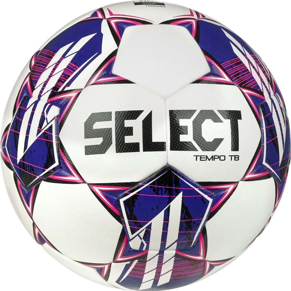 Select Tempo TB Soccer Ball, White/Purple/Pink V23, Size 5