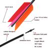 6/12 Pcs 30 Inch Archery Carbon Arrows Target Practice Spine 500 Flu Flu Arrows Small Game Arrows 4 Feathers Fletching with 100 Grain Judo Arrowheads for Practice Targeting (Pink and orange, 12 pcs) view 2
